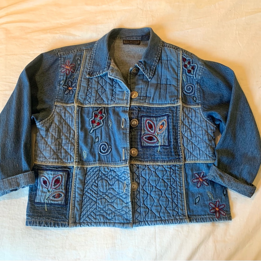 Vintage Embroidered Jean Jacket